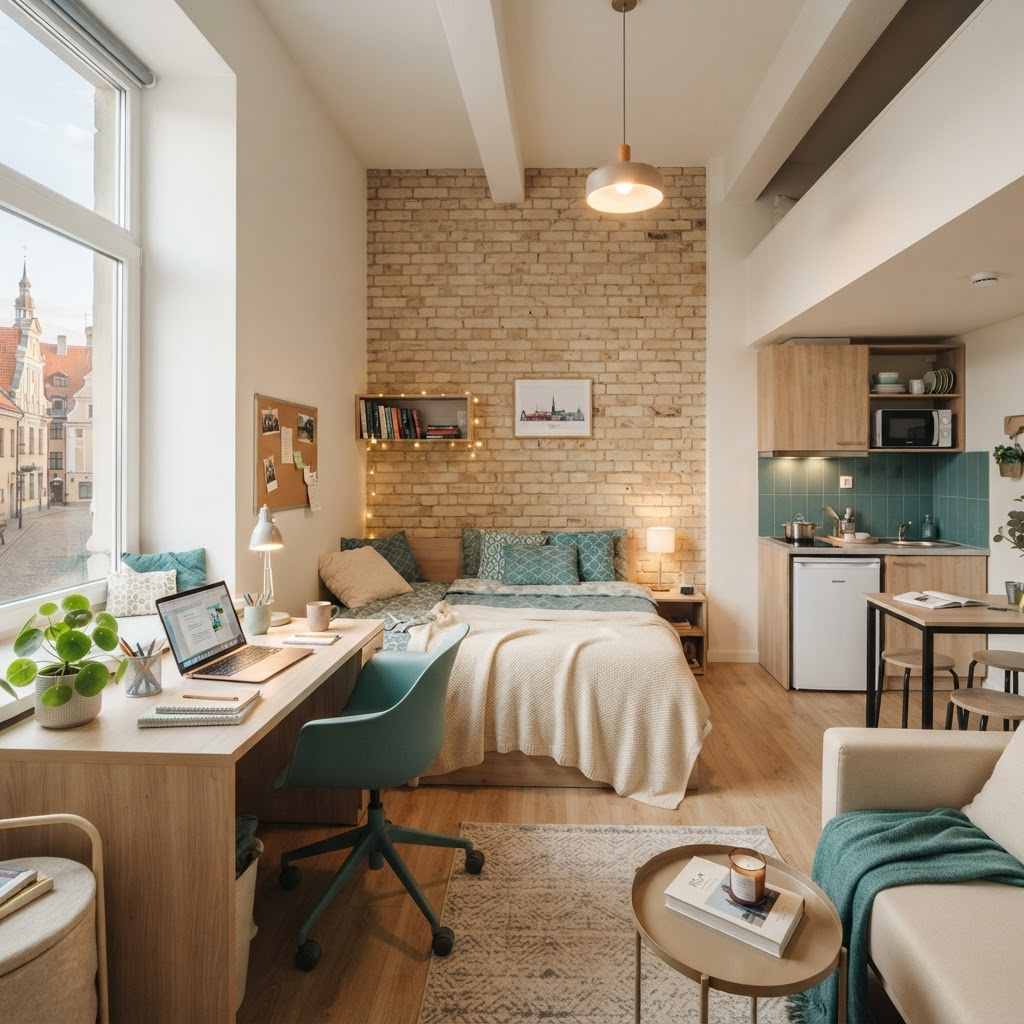 Compact loft studio, Centrs